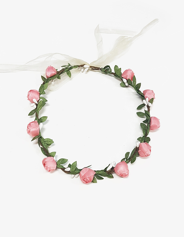 Rosa Floral Crown in Pink